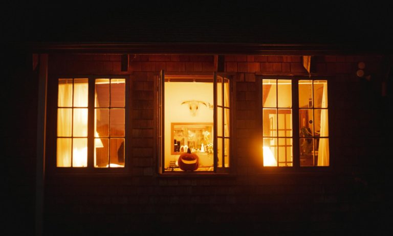 White Wooden Framed Glass Window